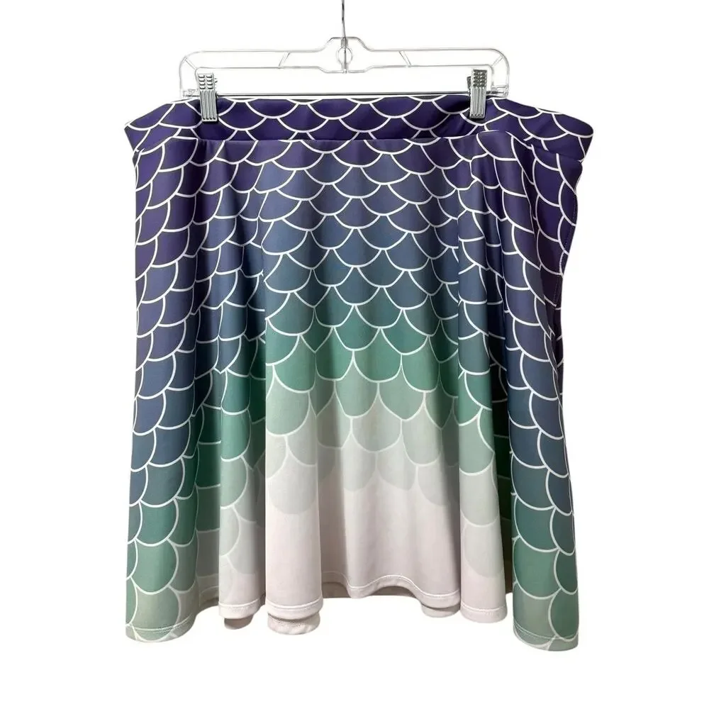 Torrid 3 (3X) Disney Little Mermaid Ariel Scuba Scale‎ Cosplay Costume Skirt